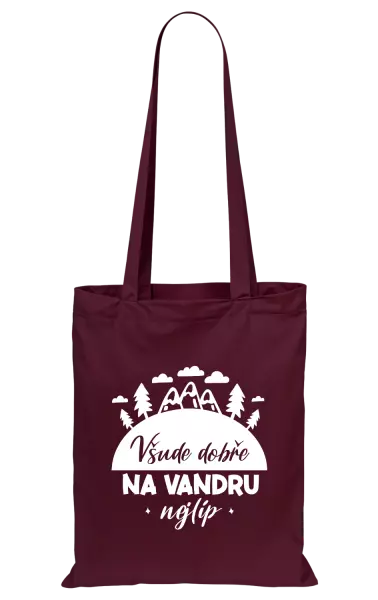 Látková taška Všude dobře na vandru nejlíp