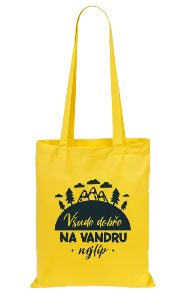Látková taška Všude dobře na vandru nejlíp