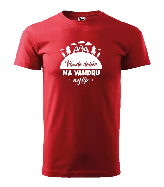 Pánské tričko Všude dobře na vandru nejlíp
