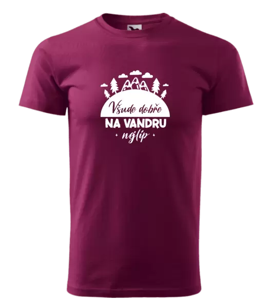 Pánské tričko Všude dobře na vandru nejlíp