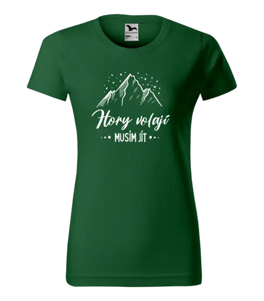 Dámské tričko Hory volají, musím jít