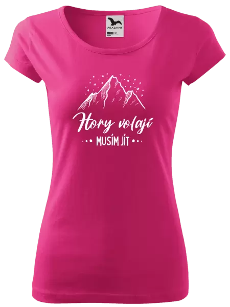 Dámské tričko Hory volají, musím jít