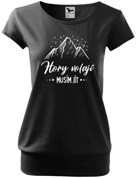 Dámské tričko Hory volají, musím jít