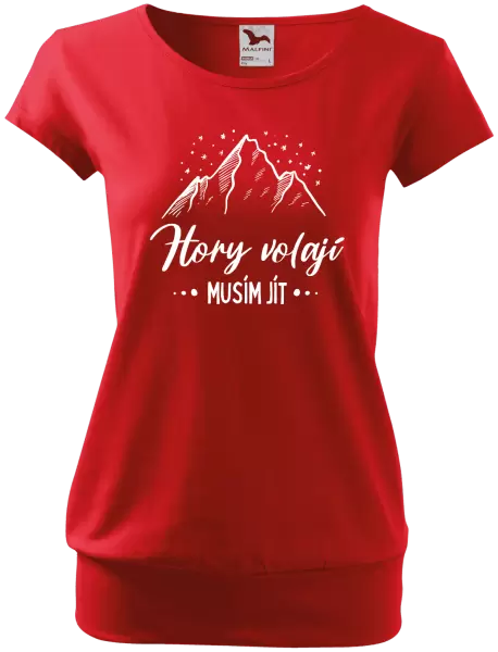 Dámské tričko Hory volají, musím jít