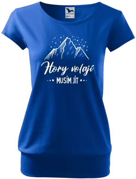 Dámské tričko Hory volají, musím jít