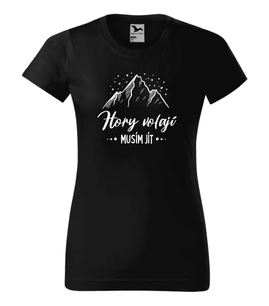 Dámské tričko Hory volají, musím jít
