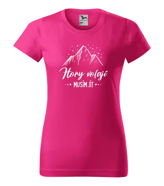 Dámské tričko Hory volají, musím jít