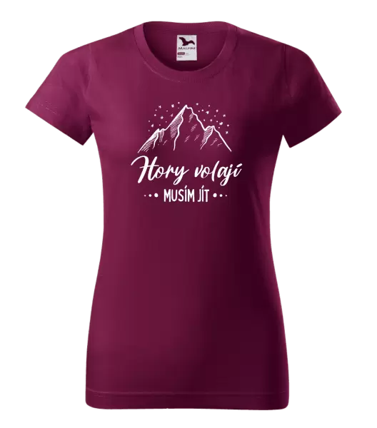 Dámské tričko Hory volají, musím jít