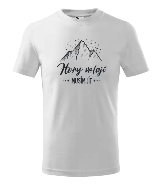 Dětské tričko Hory volají, musím jít