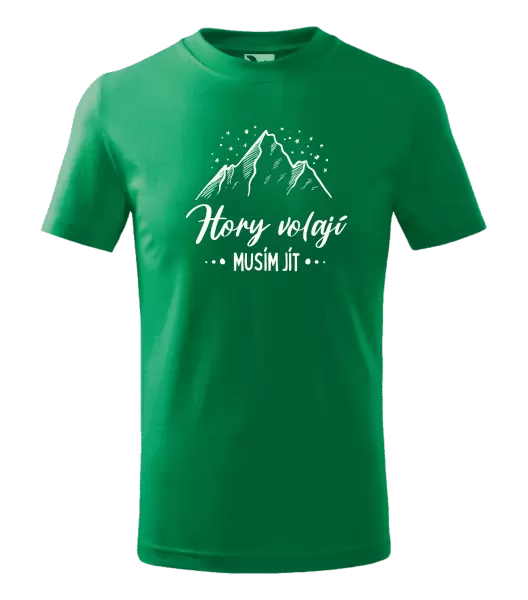 Dětské tričko Hory volají, musím jít