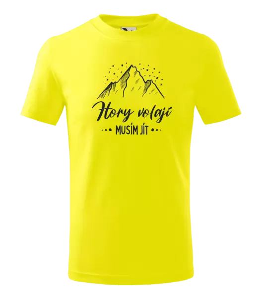 Dětské tričko Hory volají, musím jít