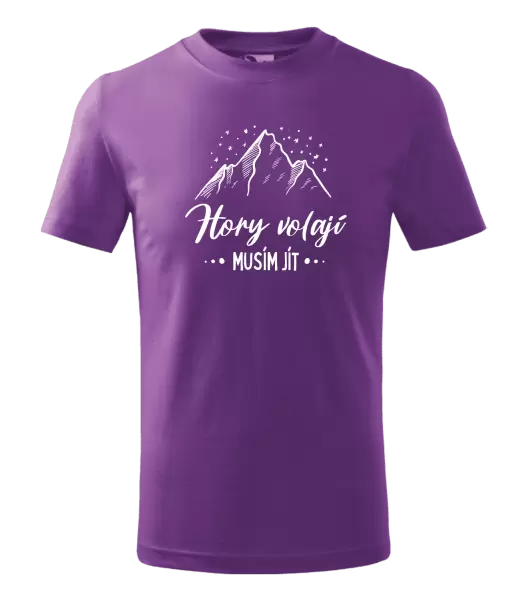 Dětské tričko Hory volají, musím jít