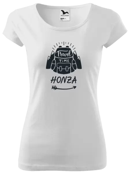 Dámské tričko Travel time se jménem