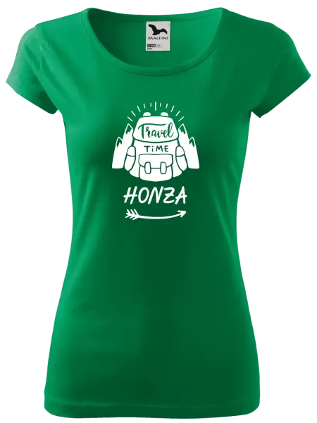 Dámské tričko Travel time se jménem
