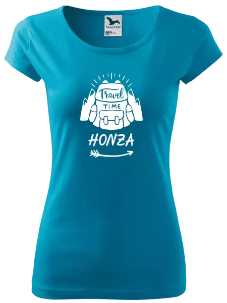 Dámské tričko Travel time se jménem