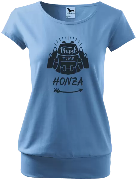 Dámské tričko Travel time se jménem