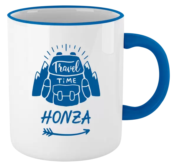 Hrnek Travel time se jménem