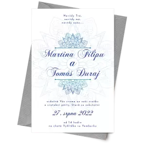 Papírové svatební oznámení ELISKA