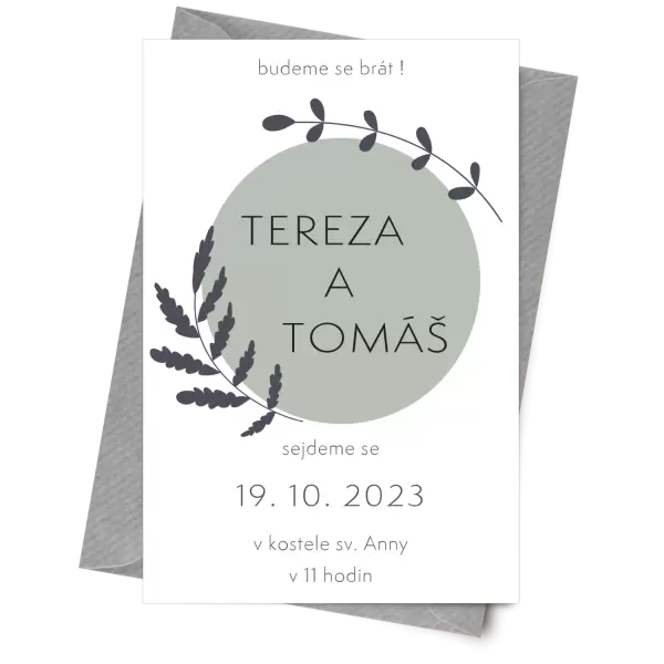 Papírové svatební oznámení SID