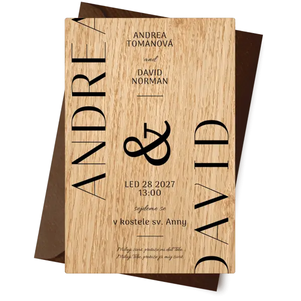 Dřevěné oznámení MAJDA