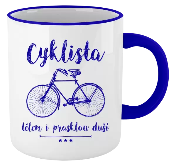 Hrnek Cyklista tělem i prasklou duší