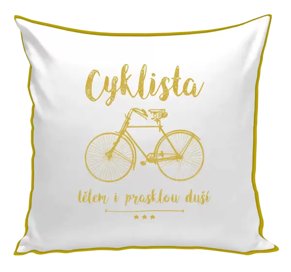 Polštář Cyklista tělem i prasklou duší