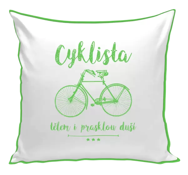 Polštář Cyklista tělem i prasklou duší