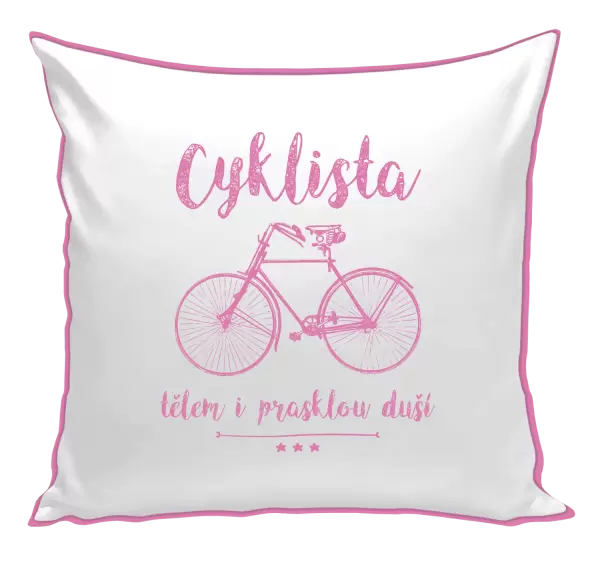 Polštář Cyklista tělem i prasklou duší