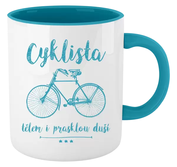 Hrnek Cyklista tělem i prasklou duší