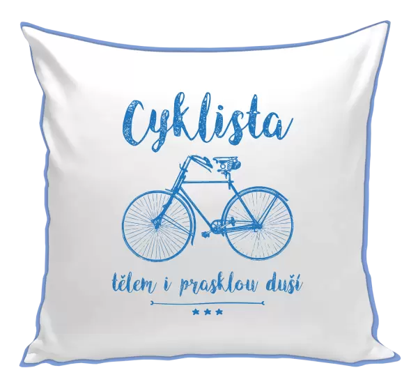 Polštář Cyklista tělem i prasklou duší