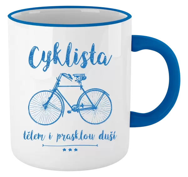 Hrnek Cyklista tělem i prasklou duší