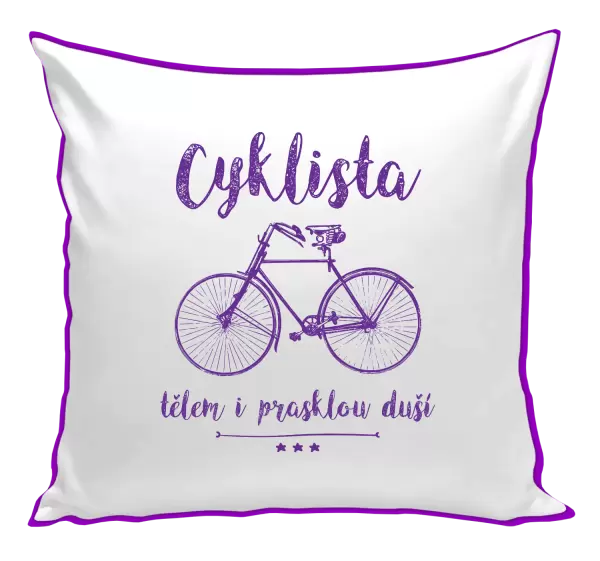Polštář Cyklista tělem i prasklou duší