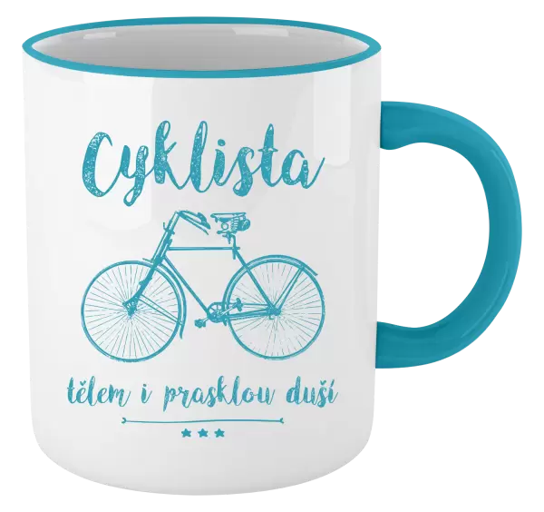Hrnek Cyklista tělem i prasklou duší