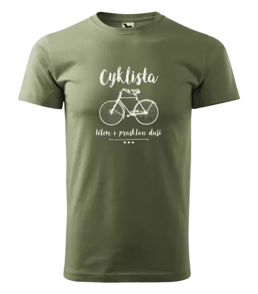 Pánské tričko Cyklista tělem i prasklou duší