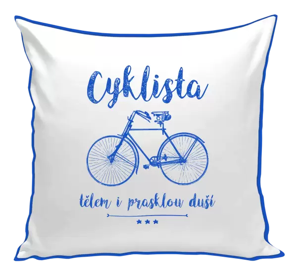 Polštář Cyklista tělem i prasklou duší