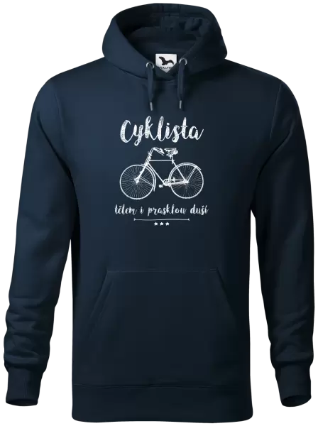 Pánská mikina Cyklista tělem i prasklou duší