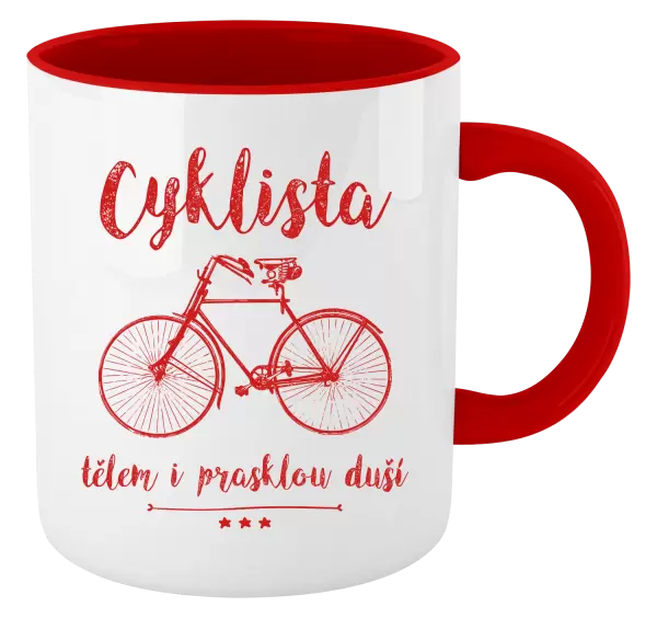 Hrnek Cyklista tělem i prasklou duší