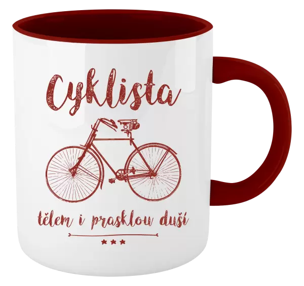 Hrnek Cyklista tělem i prasklou duší