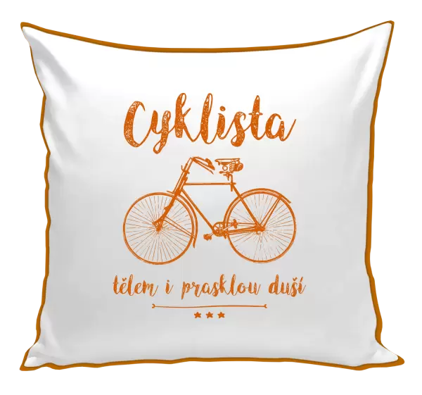 Polštář Cyklista tělem i prasklou duší