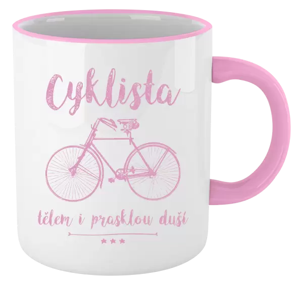 Hrnek Cyklista tělem i prasklou duší