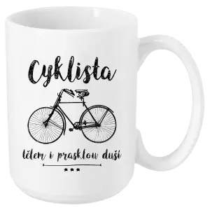 Hrnek Cyklista tělem i prasklou duší