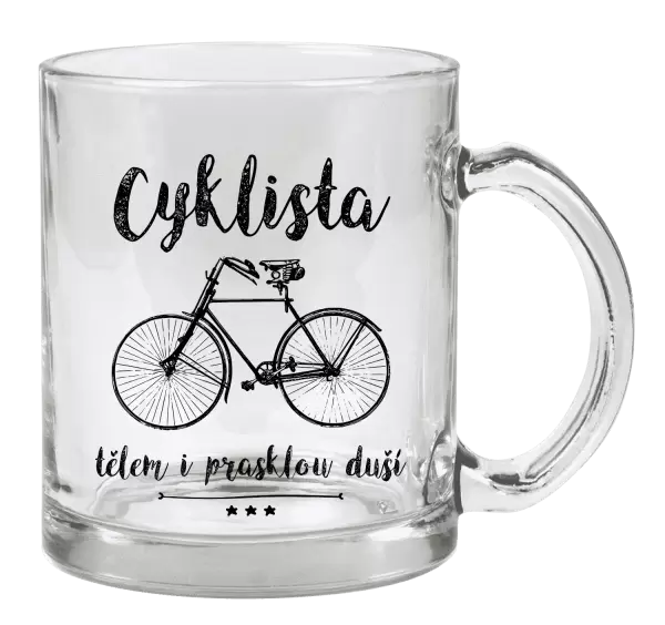 Hrnek Cyklista tělem i prasklou duší