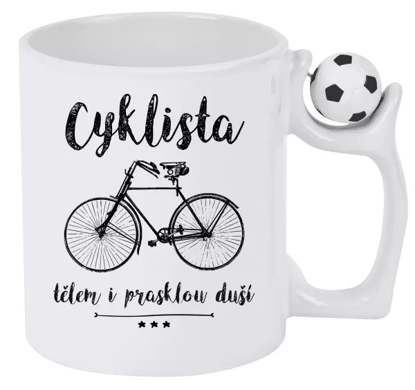 Hrnek Cyklista tělem i prasklou duší