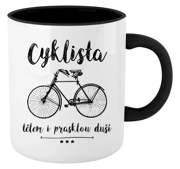 Hrnek Cyklista tělem i prasklou duší