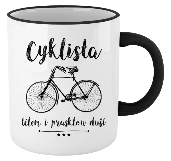 Hrnek Cyklista tělem i prasklou duší