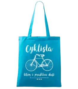 Látková taška Cyklista tělem i prasklou duší