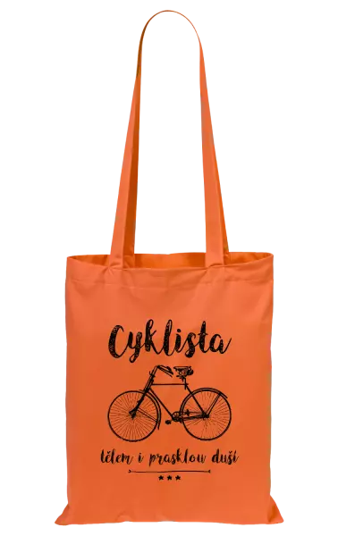 Látková taška Cyklista tělem i prasklou duší