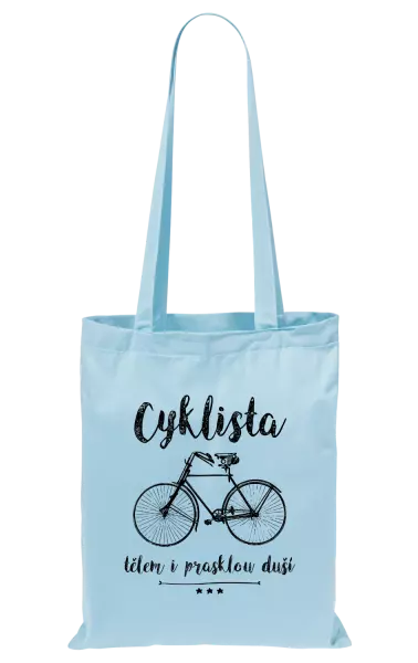 Látková taška Cyklista tělem i prasklou duší