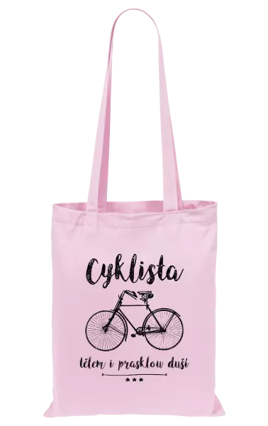 Látková taška Cyklista tělem i prasklou duší