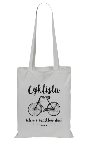 Látková taška Cyklista tělem i prasklou duší